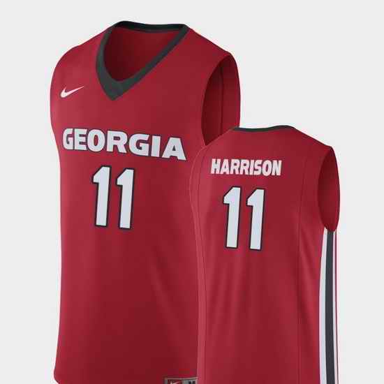 Men Georgia Bulldogs Christian Harrison Red Replica College Basketball Jersey